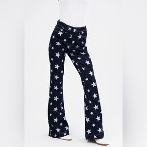 Judy blue dark denim star flares size 5/27 88662